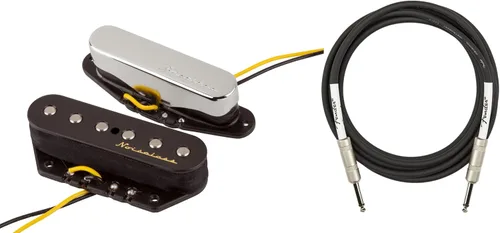 Vista 10 de Fender Custom Shop '51 Nocaster Telecaster Pickups - Paquete de níquel con cable para instrumentos