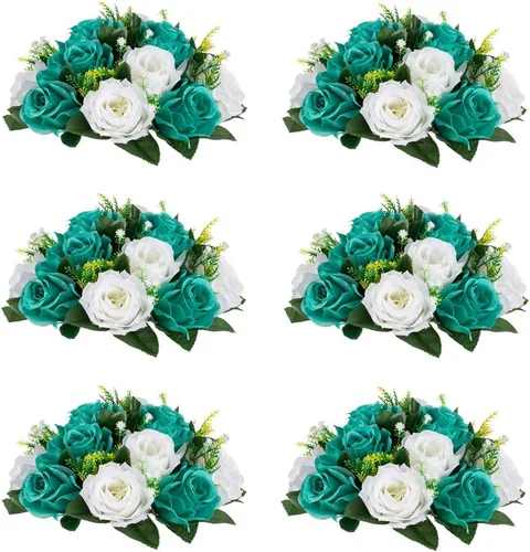 Vista 62 de Centros de mesa de flores para mesas de boda: decoraciones de mesa de Halloween, bolas de flores negras, centros de mesa para compromiso, ceremonia