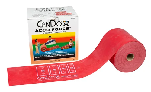 Vista 2 de CanDo 10-5918 AccuForce - Banda de ejercicio, rollo de 6 yardas, juego de 5 piezas, amarillo a negro