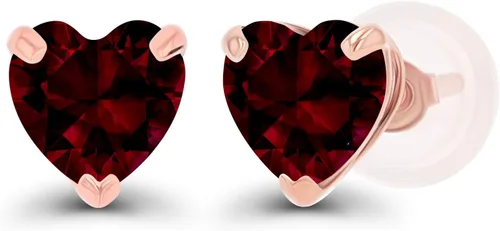 Vista 16 de Aretes de plata de ley 925 maciza chapados en oro de 0.197 in con piedra natal genuina para mujer, aretes de tuerca con piedras preciosas Amatista