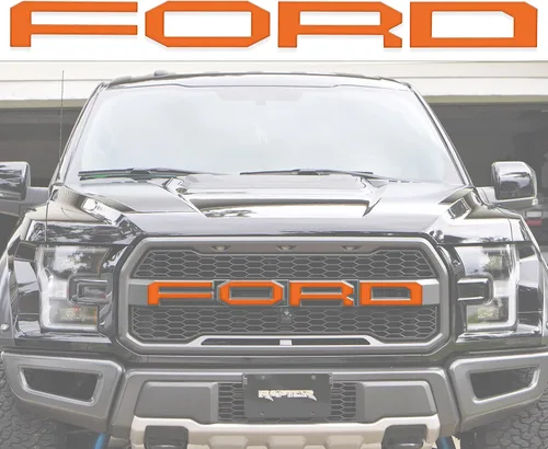 Vista 29 de Superposiciones de letras de rejilla frontal, compatibles con Raptor 2015-2020