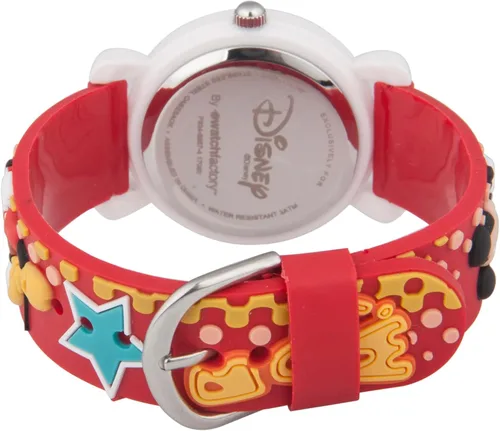 Vista 2 de Disney Mickey Mouse - Reloj analógico de cuarzo 3D para niños, Rojo