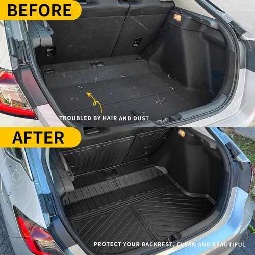 Vista 2 de Alfombrilla de carga compatible con Honda Civic Hatchback 2022-2025 2026, forro de carga de elastómero termoplástico, protector de cubierta