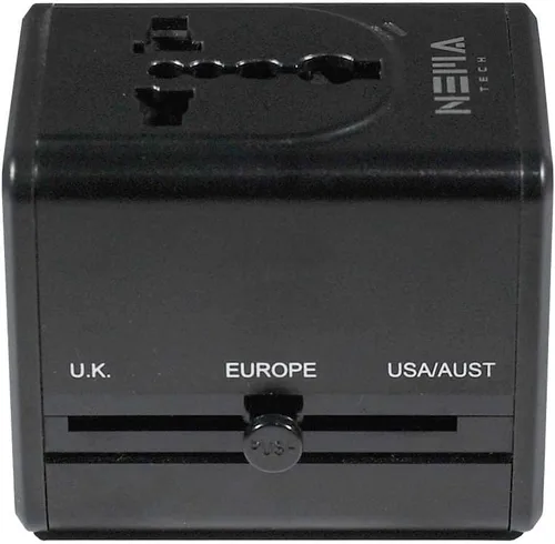 Vista 4 de Adaptador de viaje universal NemaTech Worldwide con cargador USB