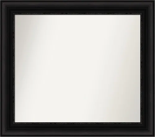 Vista 217 de Amanti Art Espejo personalizado, espejo de baño negro puente, espejo de pared o espejo de tocador de baño sobre el fregadero (26 x 26 pulgadas)