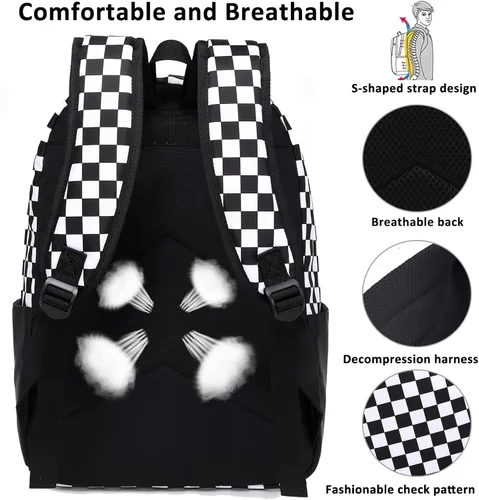 Vista 31 de Joyfulife Mochilas para niñas, mochilas para niños, mochilas para adolescentes, mochila para estudiantes escolares con lonchera, bolsas para lápices