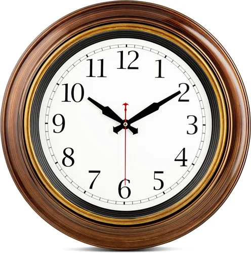Vista 8 de Bernhard Products Reloj de pared grande de 18 pulgadas, de cuarzo, silencioso, sin tictac, funciona con pilas, para el hogar, sala de estar, sobre