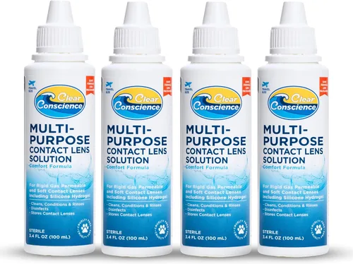 Vista 10 de Clear Conscience Solución multiusos para lentes de contacto, 3 onzas
