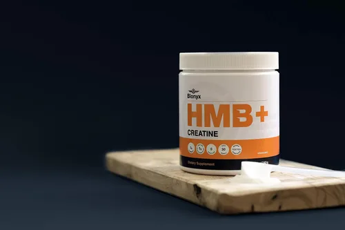 Vista 4 de HMB + Suplemento de creatina, 0.11 onzas de HMB diario para mayor fuerza, potencia y recuperación, ideal para atletas de alta intensidad, suministro