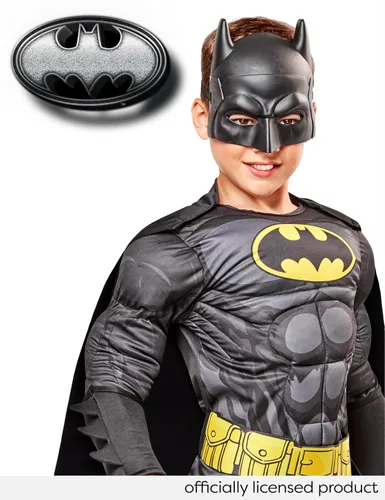Vista 2 de Rubie's Costume - Disfraz de Batman de lujo para niños de DC Comics