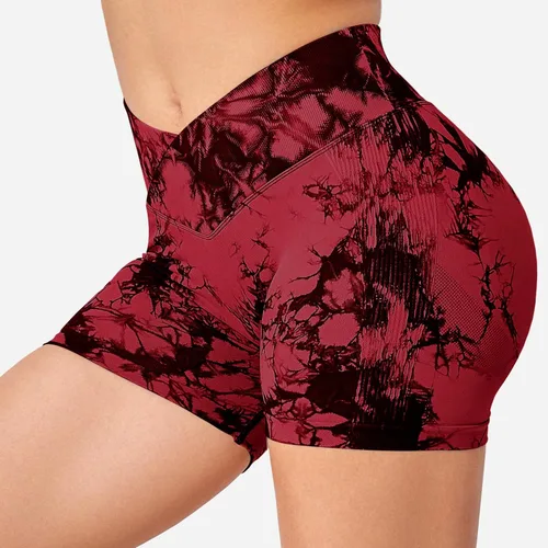 Vista 3 de YEOREO Pantalones cortos profesionales de entrenamiento para mujer, 3.6 pulgadas, pantalones cortos sin costuras, cintura alta, contorno, gimnasio