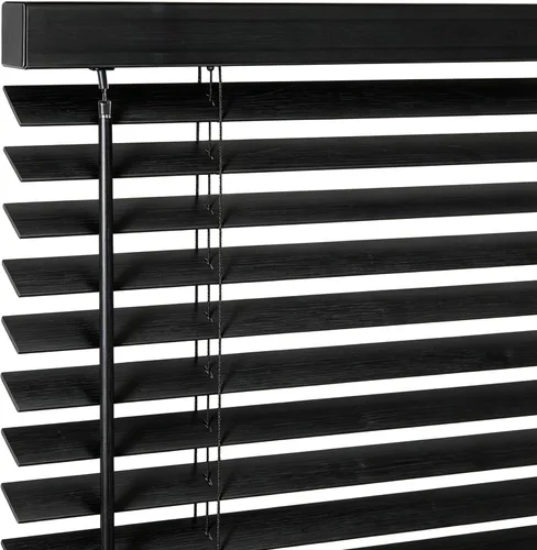 Vista 8 de Persianas de madera real de 2 pulgadas para ventanas de interior, persianas venecianas opacas de madera maciza, tamaño personalizado, color cereza