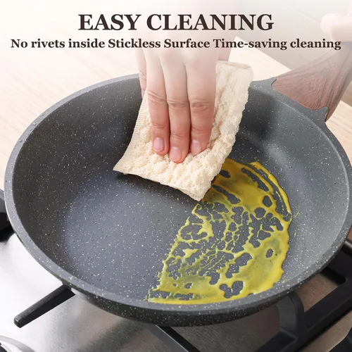 Vista 6 de SENSARTE Sartén antiadherente de 8 pulgadas para tortilla Pan10 pulgadas con tapa