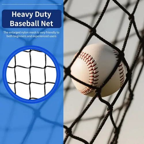 Vista 4 de Barricade Backstop Net：Baseball Basketball with Upgrade Steel Frame Protective Net for Baseball Soccer Basketball Soccer Backstop Net for Backyard