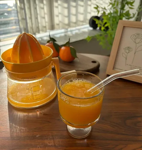 Vista 4 de Exprimidor manual de cítricos con manivela giratoria, prensa manual de gran capacidad de 16.9 fl oz para toronja limón, naranja, lima, extracción