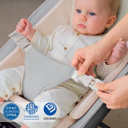 Vista 7 de VaVaSoo Silla mecedora para bebé, mecedora eléctrica para bebé y asiento