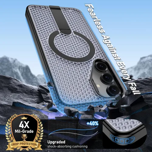 Vista 3 de Jshru para Samsung Galaxy S25 Plus / S24 Plus con [2 PIEZAS] protectores de pantalla HD, compatible con MagSafe