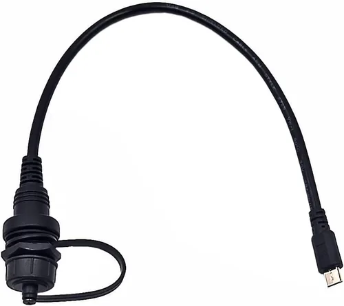 Vista 6 de Cable micro USB de 5 pines de montaje empotrado, cable de extensión micro USB macho a hembra para montaje en panel de instrumentos para automóvil