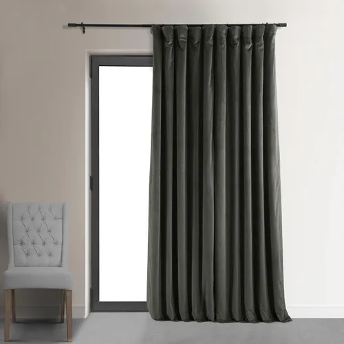 Vista 66 de HPD Half Price Drapes Cortinas Opacas Térmicas de Terciopelo Signature para Sala de Estar de 63 Pulgadas de Largo (1 Panel) con Bolsillo para Barra
