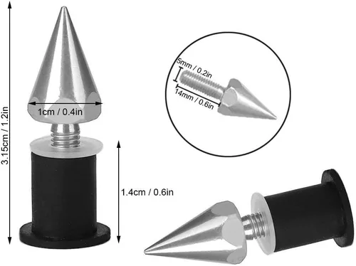 Vista 3 de Pico de pantalla de viento, tornillos M5 para parabrisas para modificación de motocicleta, plateado