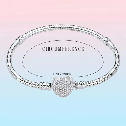 Vista 3 de Pulsera de serpiente de plata esterlina S925
