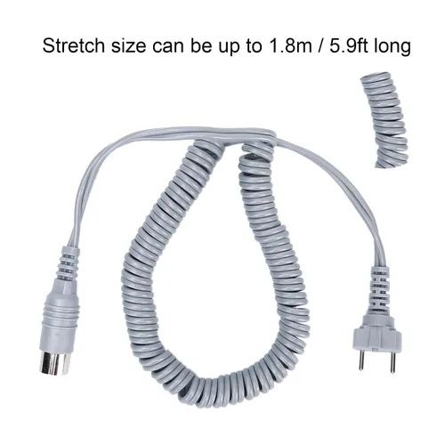 Vista 6 de ZJchao Cable de pieza de mano para taladro de uñas, cable de alimentación, máquina de manicura, pieza de mano, accesorios de repuesto de cable (gris)