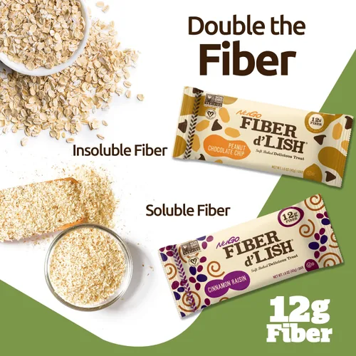 Vista 5 de NuGo Fiber d'Lish Canela y Pasas, 12g de Fibra Alta, Vegano, 150 Calorías, 16