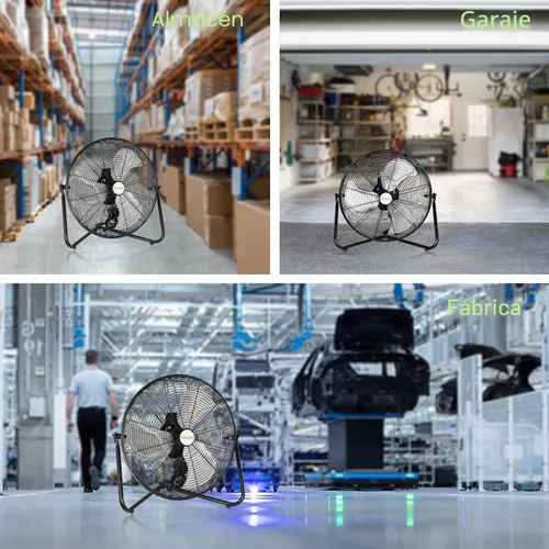 Vista 8 de hykolity Ventilador de piso de alta velocidad de 20 pulgadas, ventilador de pared de metal resistente de 4600 CFM con 3 velocidades, ventilador