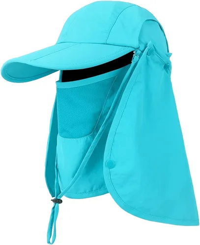 Vista 12 de Gorra plegable para el sol, sombreros de pesca, protección UPF 50+ con solapa para el cuello