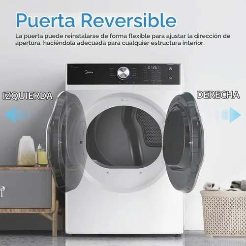 Vista 4 de Midea MLE45N1AWW Secador eléctrico de carga frontal a juego 8.0 pies