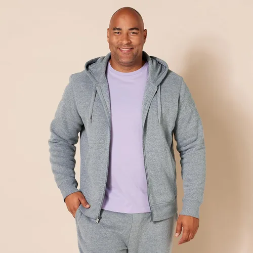 Vista 5 de Tienda Essentials Men's Full-Zip Hooded Fleece Sweatshirt (Available in Big & Tall)
