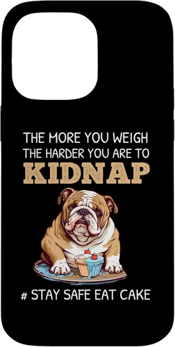 Vista 21 de English Bulldog Dog Lover Funny Quote Stay Safe Eat Cake Case for iPhone 17