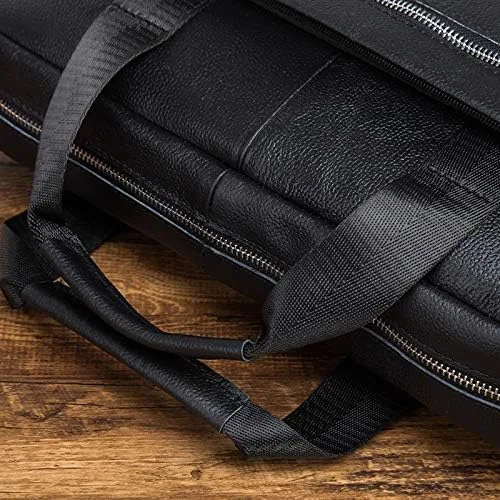 Vista 8 de Genuine Leather Sling Bag for Men Small Shoulder Messenger Pack for Outdoor Travel Business with Gift Box