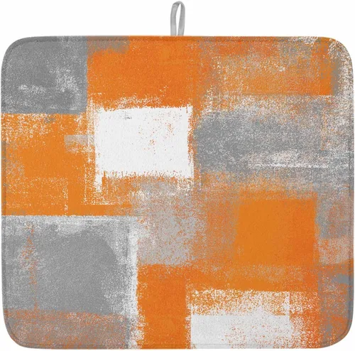 Vista 11 de Tapete de secado de platos con temática de café para encimera de cocina, almohadillas de microfibra para tazas de café, rústicas, estilo rústico