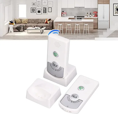 Vista 7 de Intercomunicador de voz de 2 vías 1000M de largo alcance Intercomunicador Sistema de timbre de seguridad para el hogar Sistema interior al aire