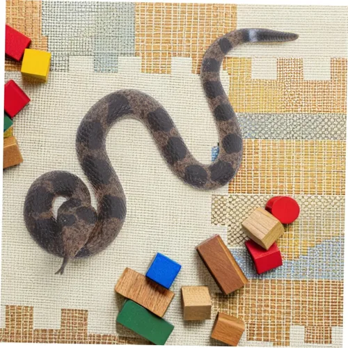 Vista 7 de Yardwe 2pcs Realistic Rubber Snakes Soft Rattlesnake Figurine for Pranks Halloween Decorations Garden Displays Educational Fun Safe for Pets