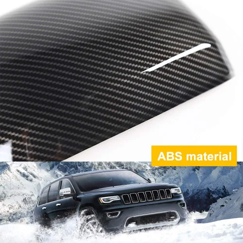 Vista 3 de JeCar Espejos laterales de fibra de carbono ABS retrovisor para Jeep Grand Cherokee 2011-2019