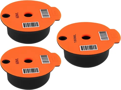 Vista 10 de Vasos de plástico reutilizables recargables para Bosch Tassimo, hogar, oficina, café (6.1 fl oz)