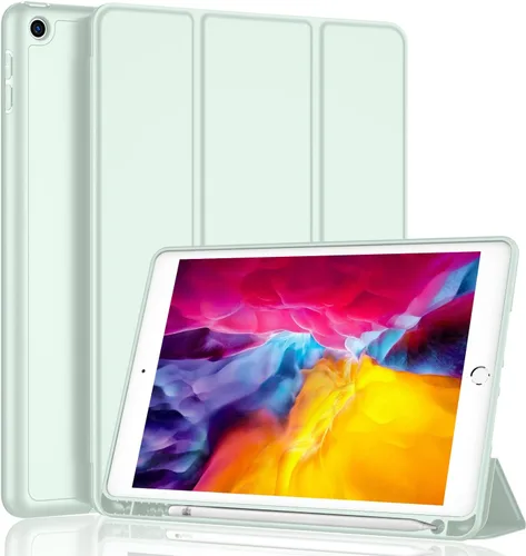 Vista 32 de iMieet Funda para iPad 9.7 (modelo 2018/2017, 6ª/5ª generación), funda inteligente con soporte para lápiz y parte trasera de silicona suave de piel