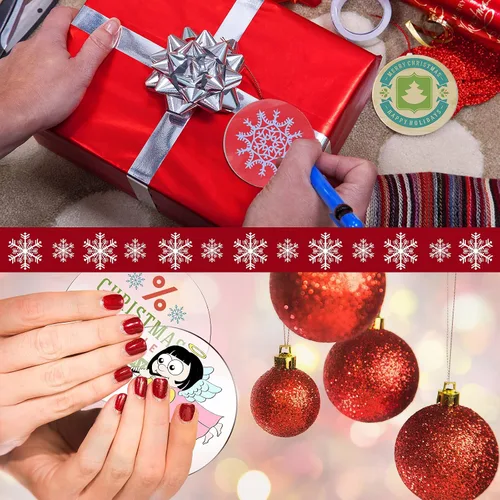 Vista 5 de Jetec 50 piezas de adornos de Navidad de acrílico de 3.7 pulgadas, disco acrílico transparente en blanco, bombilla transparente en blanco