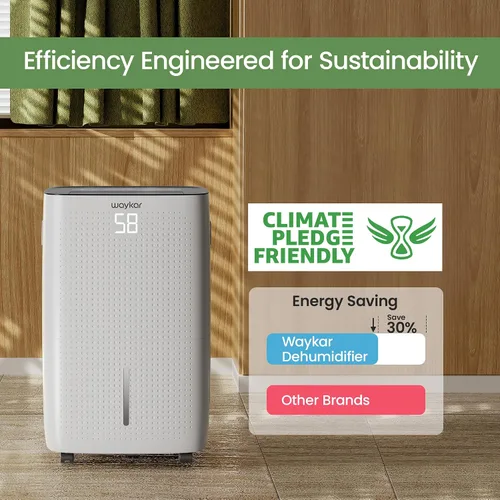 Vista 2 de Waykar Deshumidificador Energy Star de 150 pintas de 7,000 pies cuadrados con bomba para habitaciones grandes comerciales e industriales, sótano