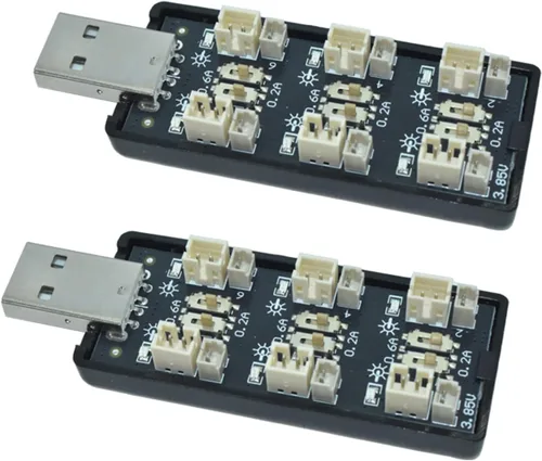 Vista 8 de 1S LiPo - Cargador USB de 6 canales 3.7V/4.20V, compatible con batería Tiny Whoop EMAX Tinyhawk, proyectos de bricolaje, conectores JST-PH2.0