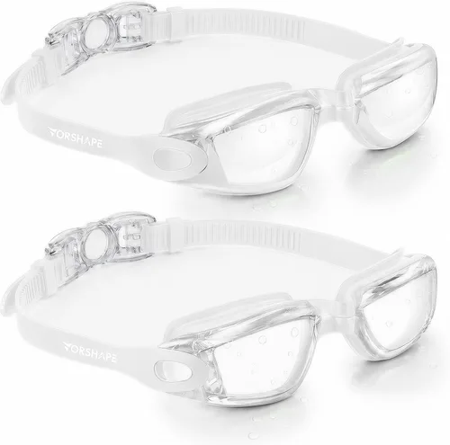 Vista 10 de Gafas de natación: paquete de 2 gafas de natación antivaho, sin fugas, protección UV, para adultos, hombres, mujeres, jóvenes