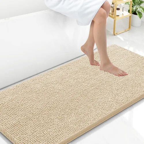 Vista 60 de Arotive Alfombras de baño de felpilla extrasuaves y absorbentes, de 24 x 16 pulgadas, lavables a máquina, parte trasera de goma antideslizante