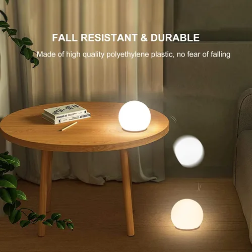 Vista 7 de Luz LED de bola brillante, 8 pulgadas RGB que cambia de color LED Orb luz nocturna lámpara de estado de ánimo para niños, 16 colores, 4 modos