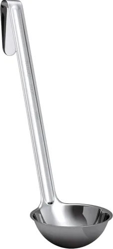 Vista 18 de Cucharón de sopa súper resistente y ergonómico de 1 onza, 1 paquete. Cucharones de acero inoxidable con asas largas. Los mejores accesorios
