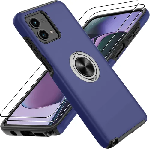 Vista 93 de Gritup - Funda para Galaxy A05S con protector de pantalla HD×2, funda protectora para teléfono a prueba de golpes con soporte magnético de anillo
