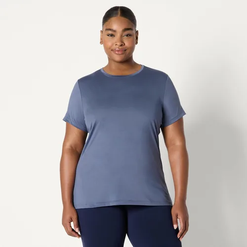 Vista 130 de Amazon Essentials Camiseta de manga corta con cuello redondo para mujer, de secado rápido, para entrenamiento, gimnasio, paquete múltiple