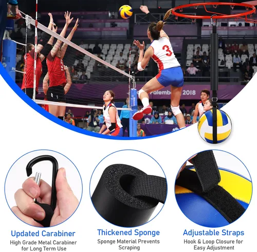 Vista 3 de TOBWOLF Volleyball Spike Trainer, Elastic Self-Training Volleyballs Resistance Band, Volleyball Equipment Training Aid Improves Serving, Jumping
