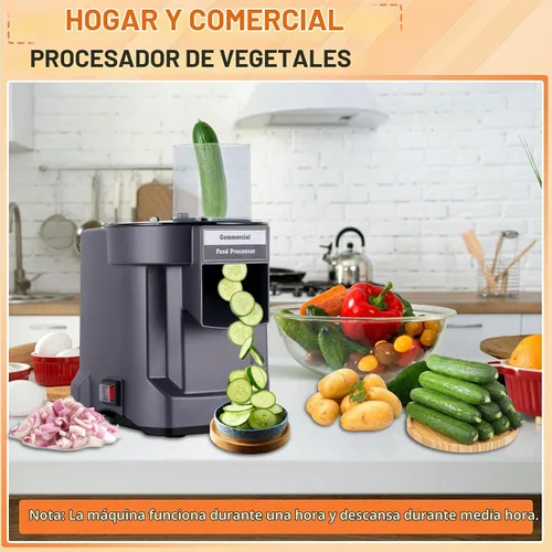 Vista 7 de Cortadora eléctrica de verduras con 3 cuchillas, 3 en 1, 110 V